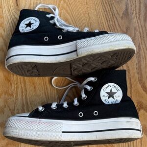 Converse Black and White All Star High-Tops size 7